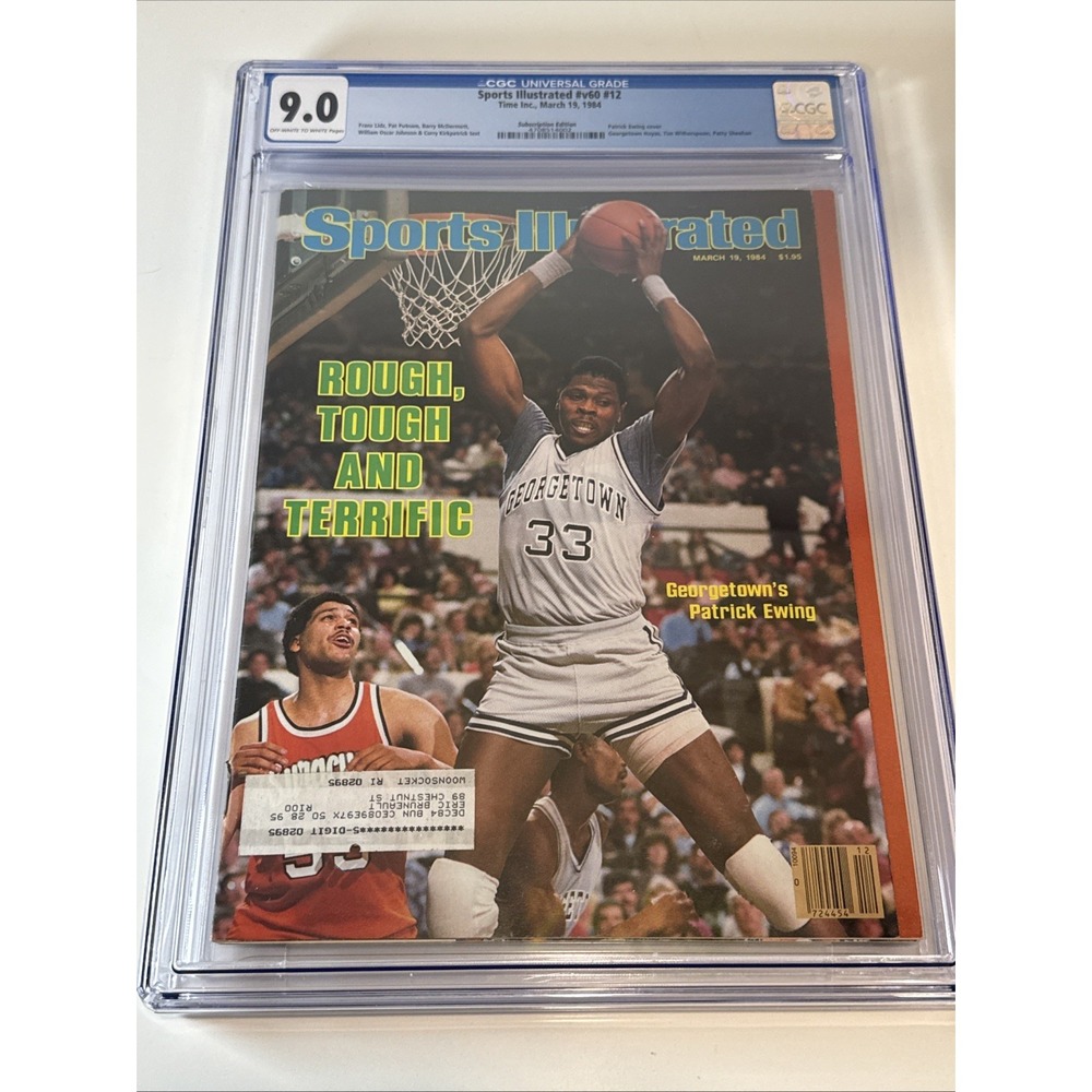 Sports Illustrated Patrick Ewing Georgetown March 19 1984 CGC Graded 9.0